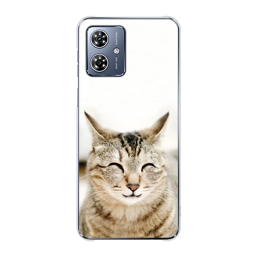 moto g64y 5G A401MO Y!mobile 高画質仕上げ 背面印刷 ハードケース 【VA801 笑福ねこ】