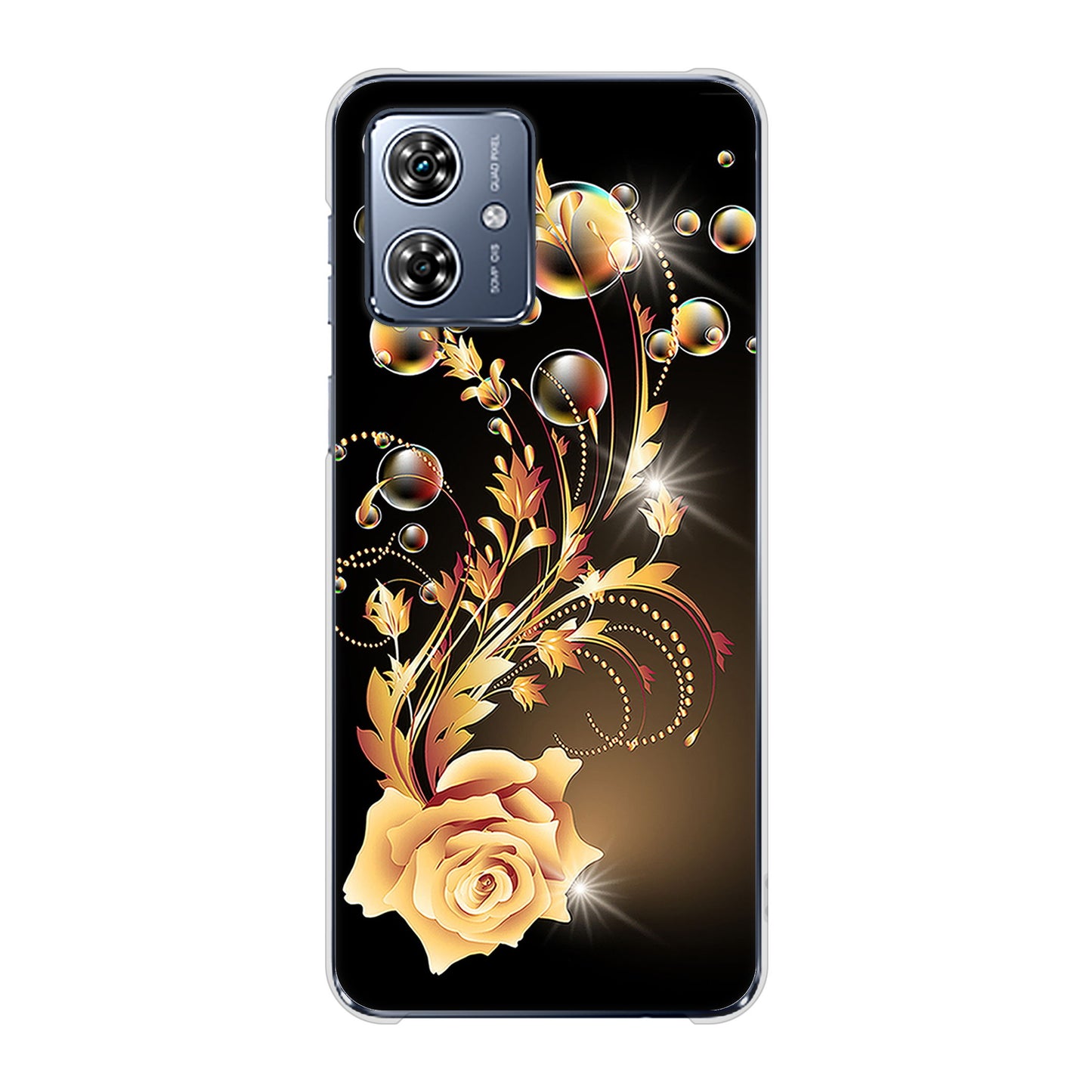 moto g64y 5G A401MO Y!mobile 高画質仕上げ 背面印刷 ハードケースロマンチックなバラ