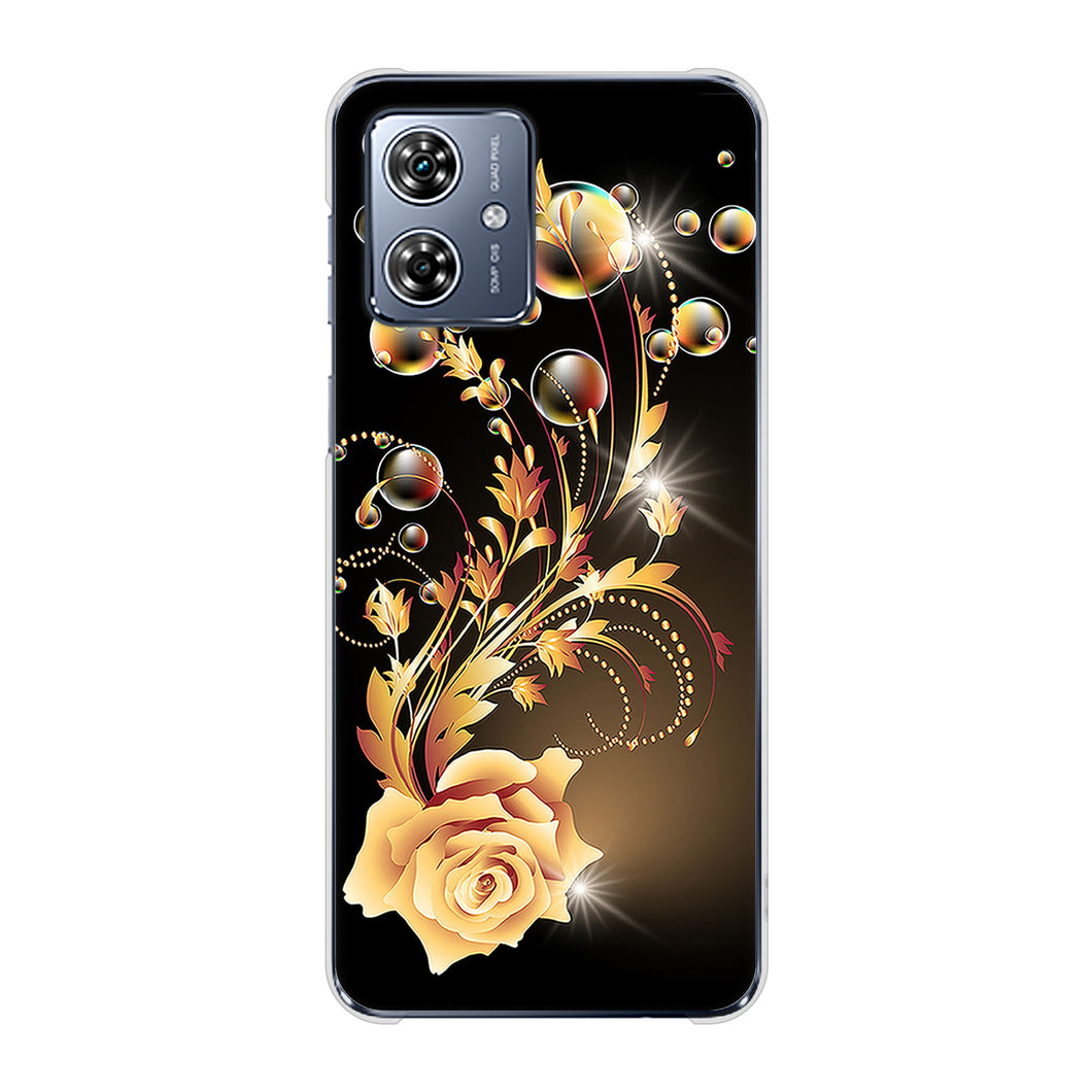 moto g64y 5G A401MO Y!mobile 高画質仕上げ 背面印刷 ハードケースロマンチックなバラ