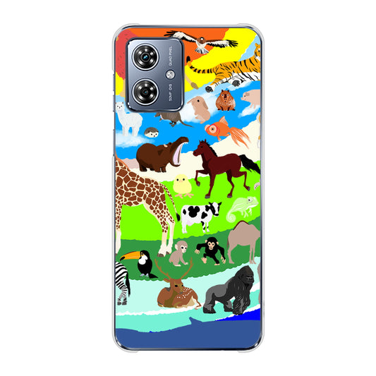 moto g64y 5G A401MO Y!mobile 高画質仕上げ 背面印刷 ハードケース 【YJ201 アニマルプラネット】