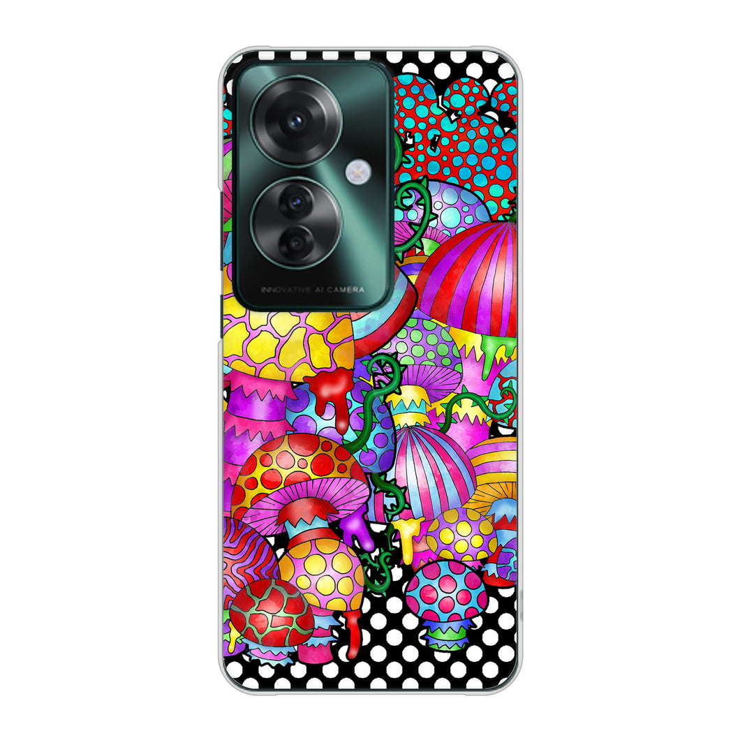 OPPO Reno11 A A401OP Y!mobile 高画質仕上げ 背面印刷 ハードケースむかいあぐる きのこ