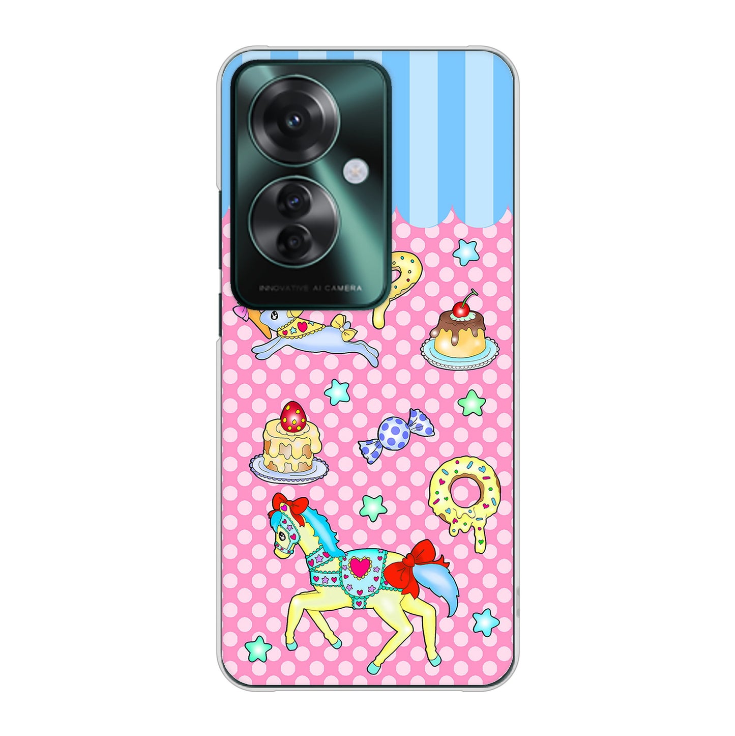 OPPO Reno11 A A401OP Y!mobile 高画質仕上げ 背面印刷 ハードケースむかいあぐる メリーゴーランド