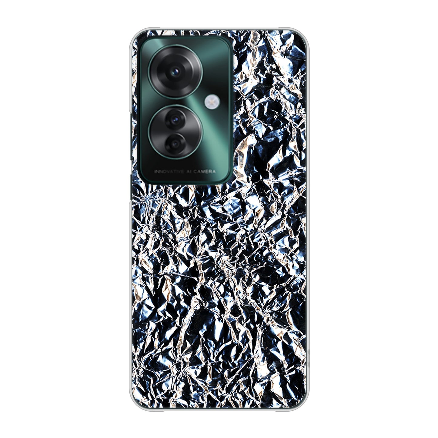 OPPO Reno11 A A401OP Y!mobile 高画質仕上げ 背面印刷 ハードケース 【EK835 スタイリッシュアルミシルバー】