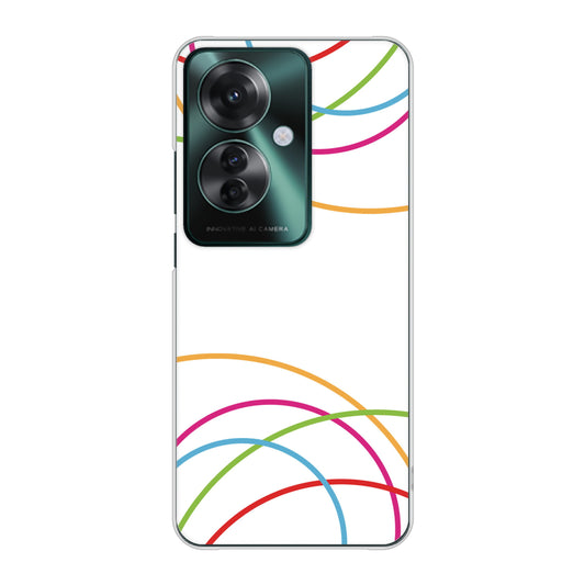 OPPO Reno11 A A401OP Y!mobile 高画質仕上げ 背面印刷 ハードケース 【IB912 重なり合う曲線】