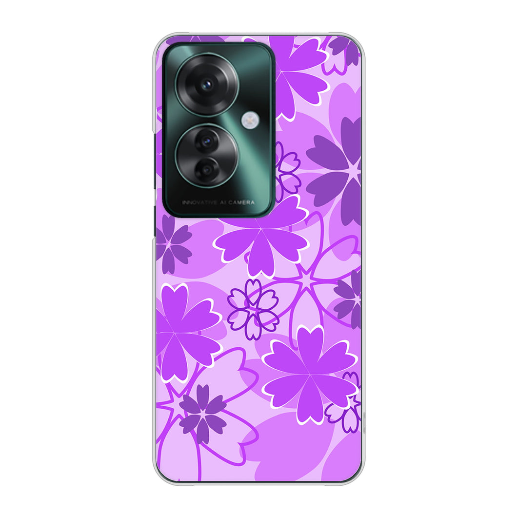 OPPO Reno11 A A401OP Y!mobile 高画質仕上げ 背面印刷 ハードケース重なり合う花