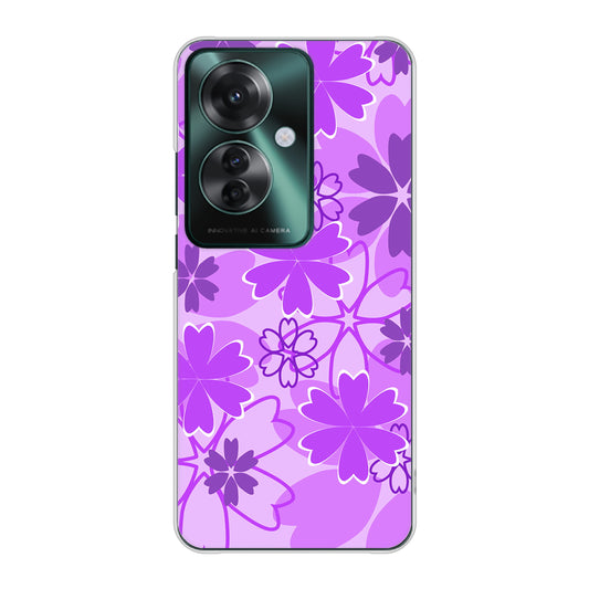 OPPO Reno11 A A401OP Y!mobile 高画質仕上げ 背面印刷 ハードケース重なり合う花