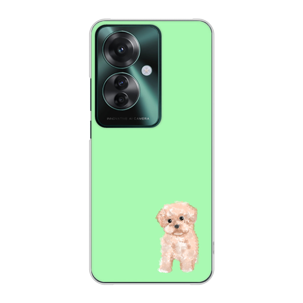 OPPO Reno11 A A401OP Y!mobile 高画質仕上げ 背面印刷 ハードケーストイプードルアプリコット