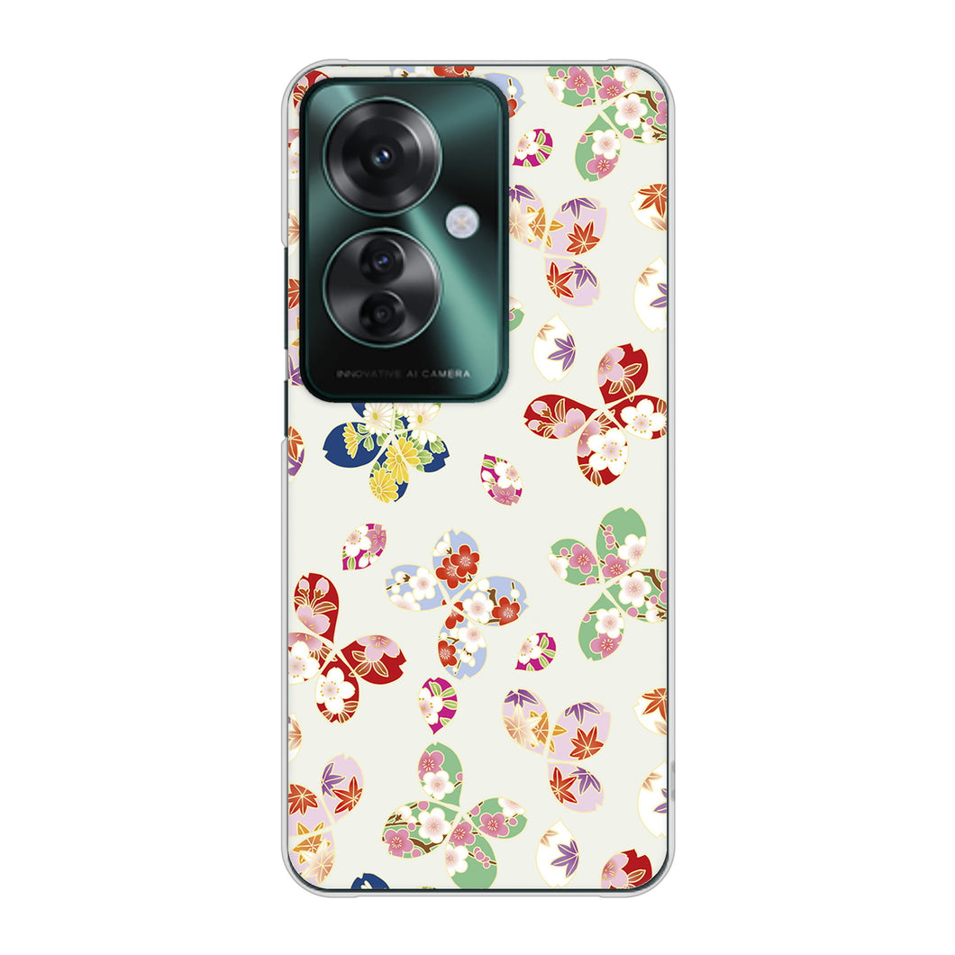 OPPO Reno11 A A401OP Y!mobile 高画質仕上げ 背面印刷 ハードケース和花柄