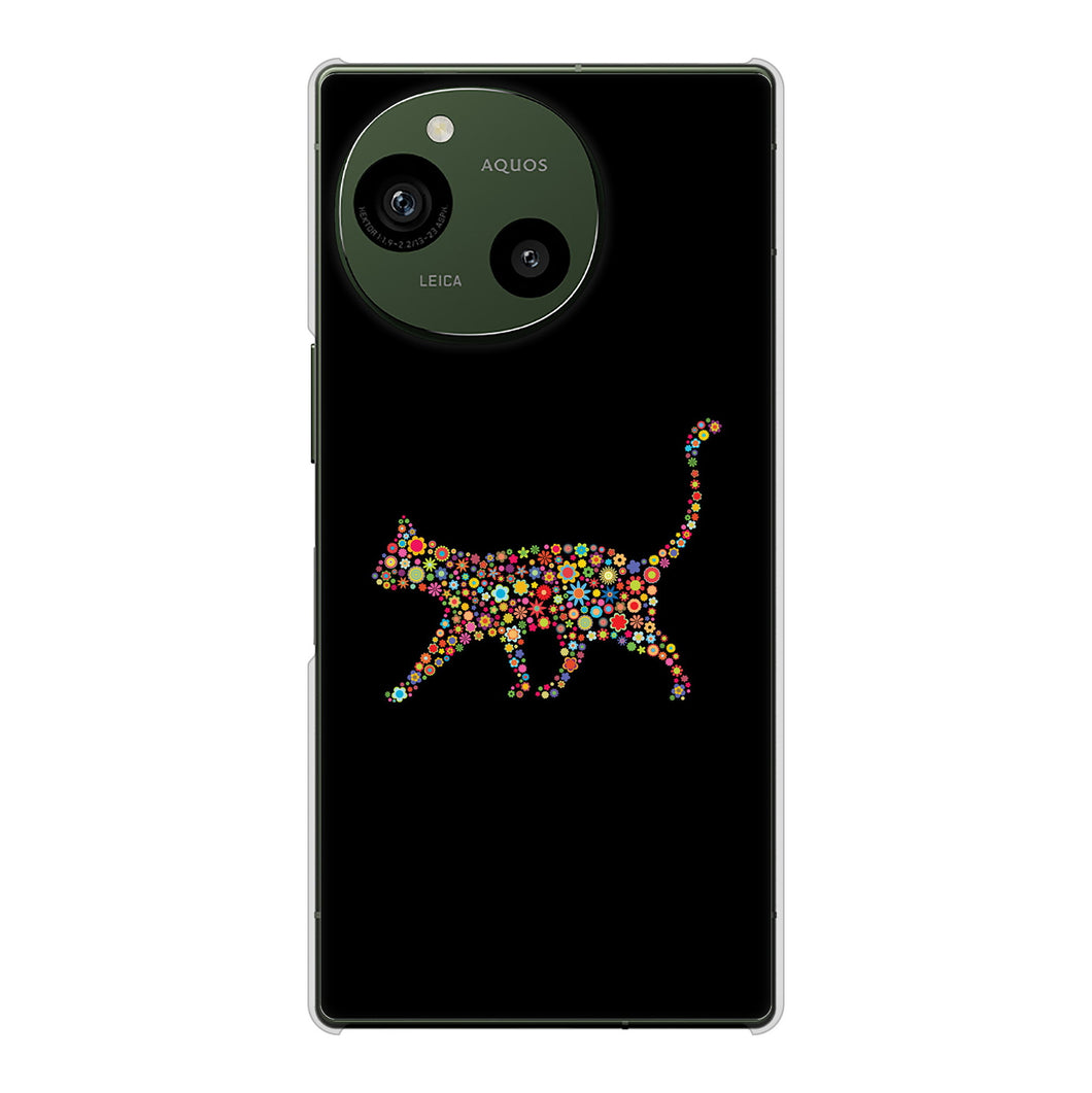 AQUOS R9 A401SH SoftBank 高画質仕上げ 背面印刷 ハードケース 【406 カラフルキャット】