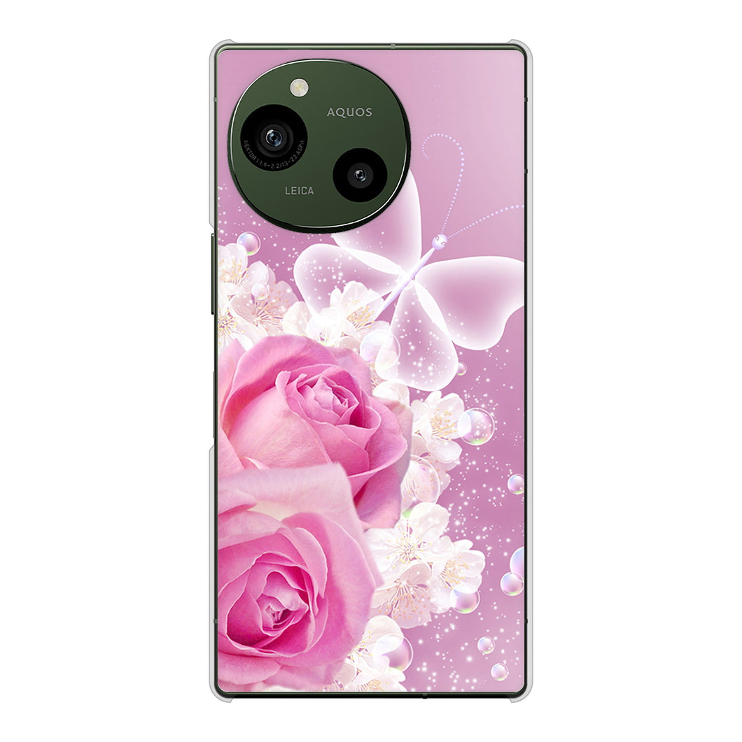 AQUOS R9 A401SH SoftBank 高画質仕上げ 背面印刷 ハードケースロマンチックなバラ
