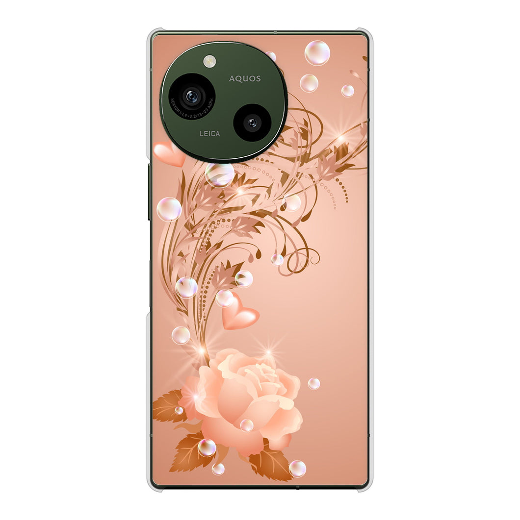 AQUOS R9 A401SH SoftBank 高画質仕上げ 背面印刷 ハードケースロマンチックなバラ