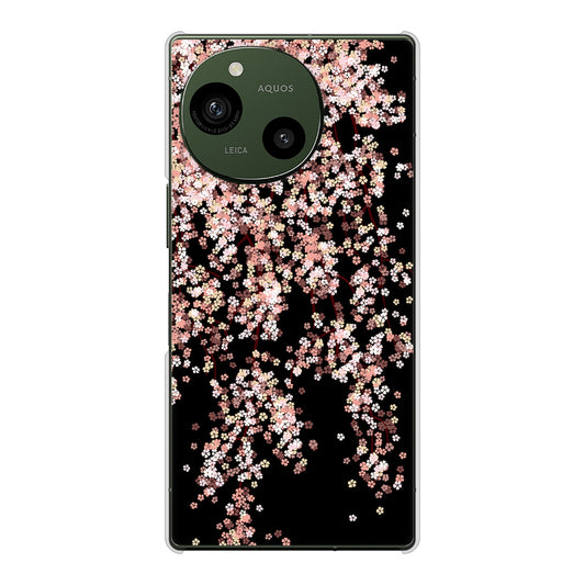 AQUOS R9 A401SH SoftBank 高画質仕上げ 背面印刷 ハードケース 【1244 しだれ桜】