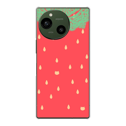 AQUOS R9 A401SH SoftBank 高画質仕上げ 背面印刷 ハードケース 【MI800 strawberry ストロベリー】