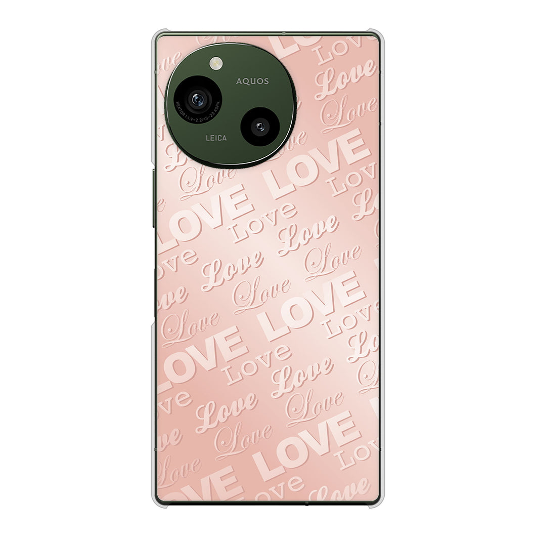 AQUOS R9 A401SH SoftBank 高画質仕上げ 背面印刷 ハードケースエンボス風LOVEリンク