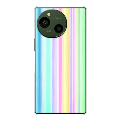 AQUOS R9 A401SH SoftBank 高画質仕上げ 背面印刷 ハードケースレインボー