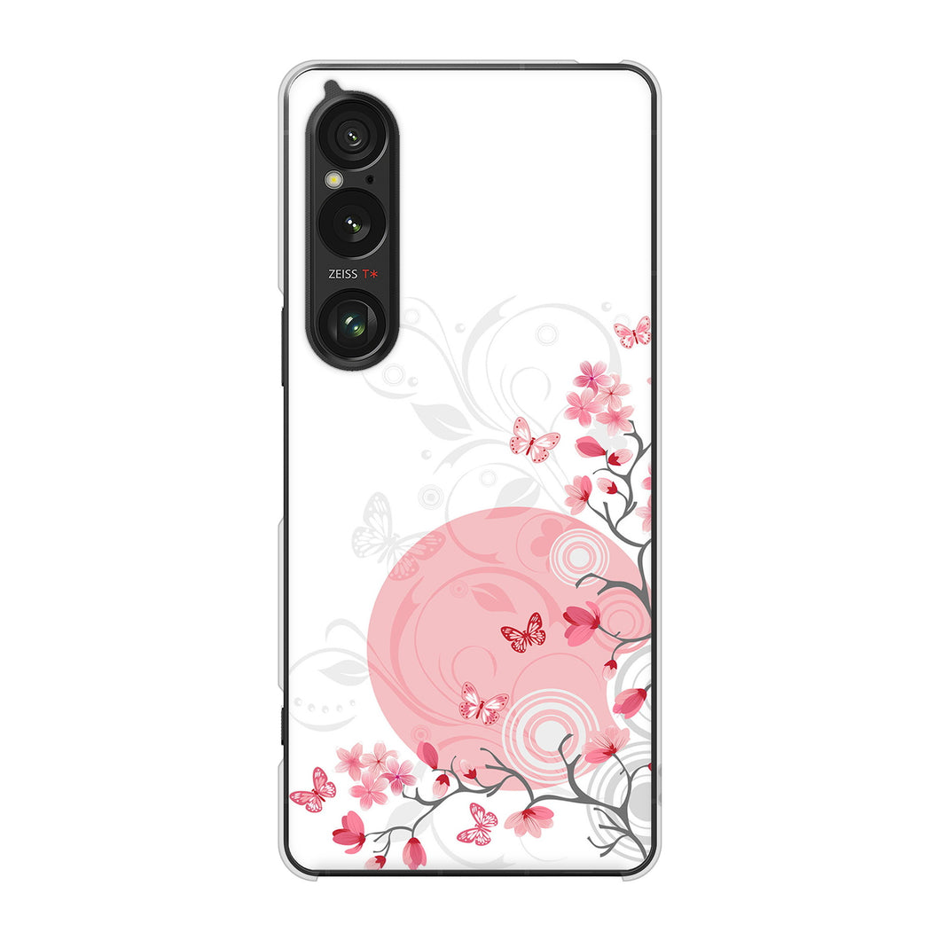 Xperia 1 VI A401SO SoftBank 高画質仕上げ 背面印刷 ハードケースバタフライ