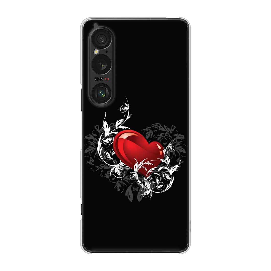 Xperia 1 VI A401SO SoftBank 高画質仕上げ 背面印刷 ハードケースきらめきハート