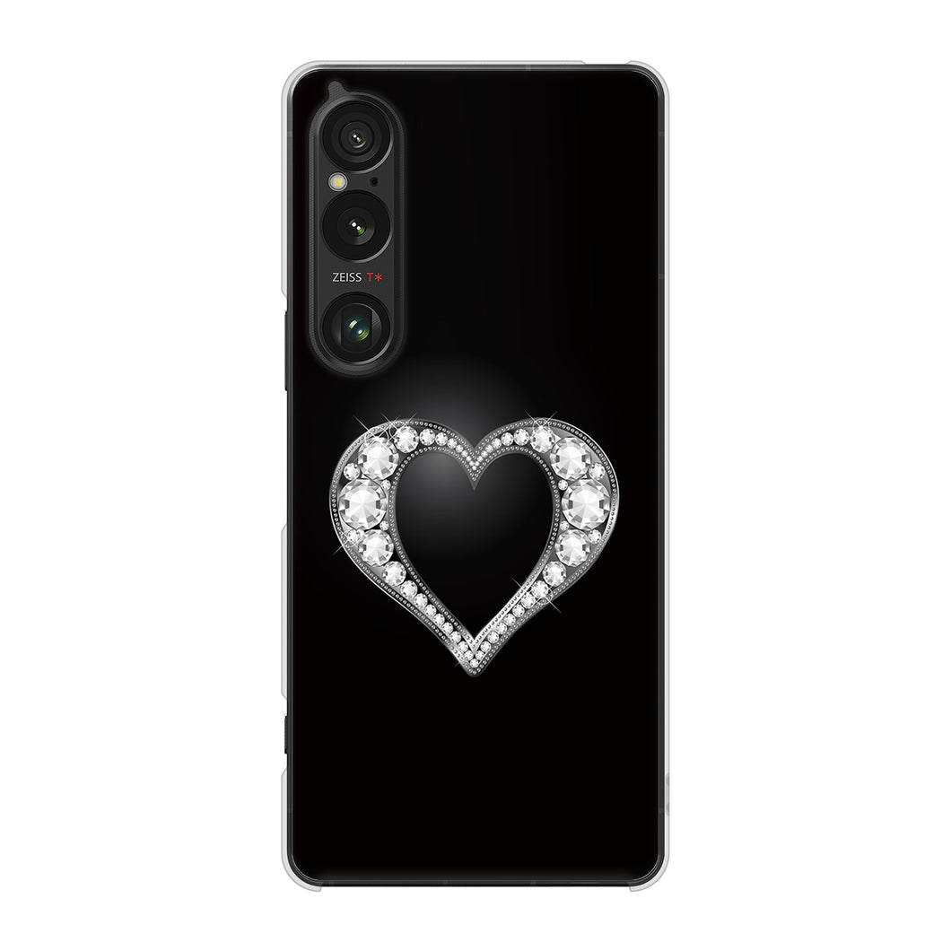 Xperia 1 VI A401SO SoftBank 高画質仕上げ 背面印刷 ハードケースきらめきハート