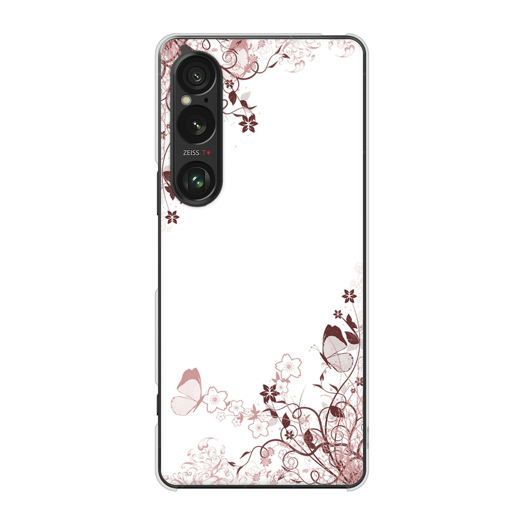 Xperia 1 VI A401SO SoftBank 高画質仕上げ 背面印刷 ハードケースバタフライ