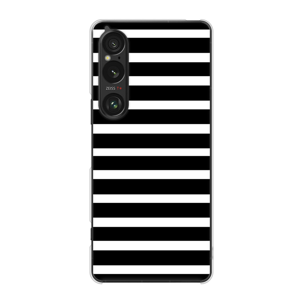 Xperia 1 VI A401SO SoftBank 高画質仕上げ 背面印刷 ハードケースシンプルボーダー