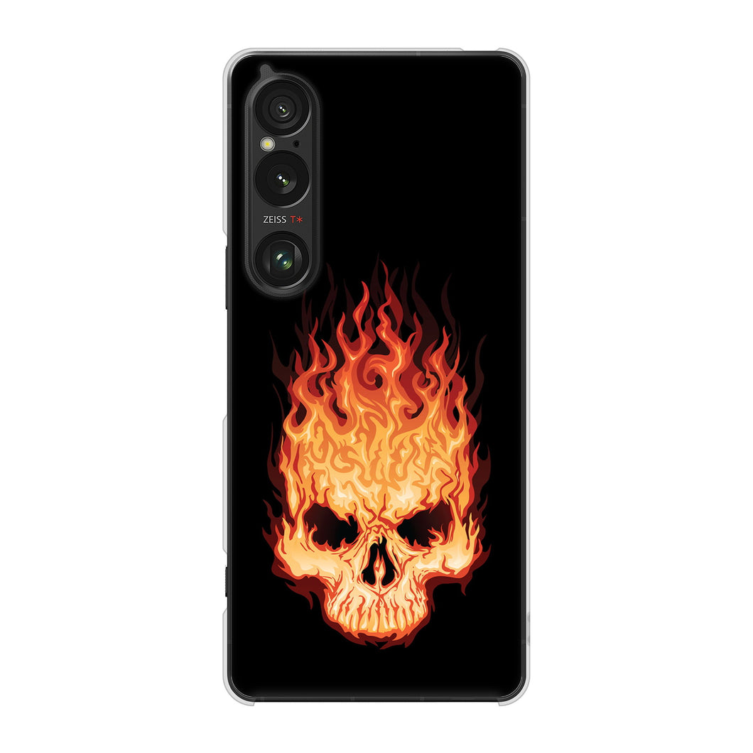Xperia 1 VI A401SO SoftBank 高画質仕上げ 背面印刷 ハードケース 【364 ドクロの怒り】