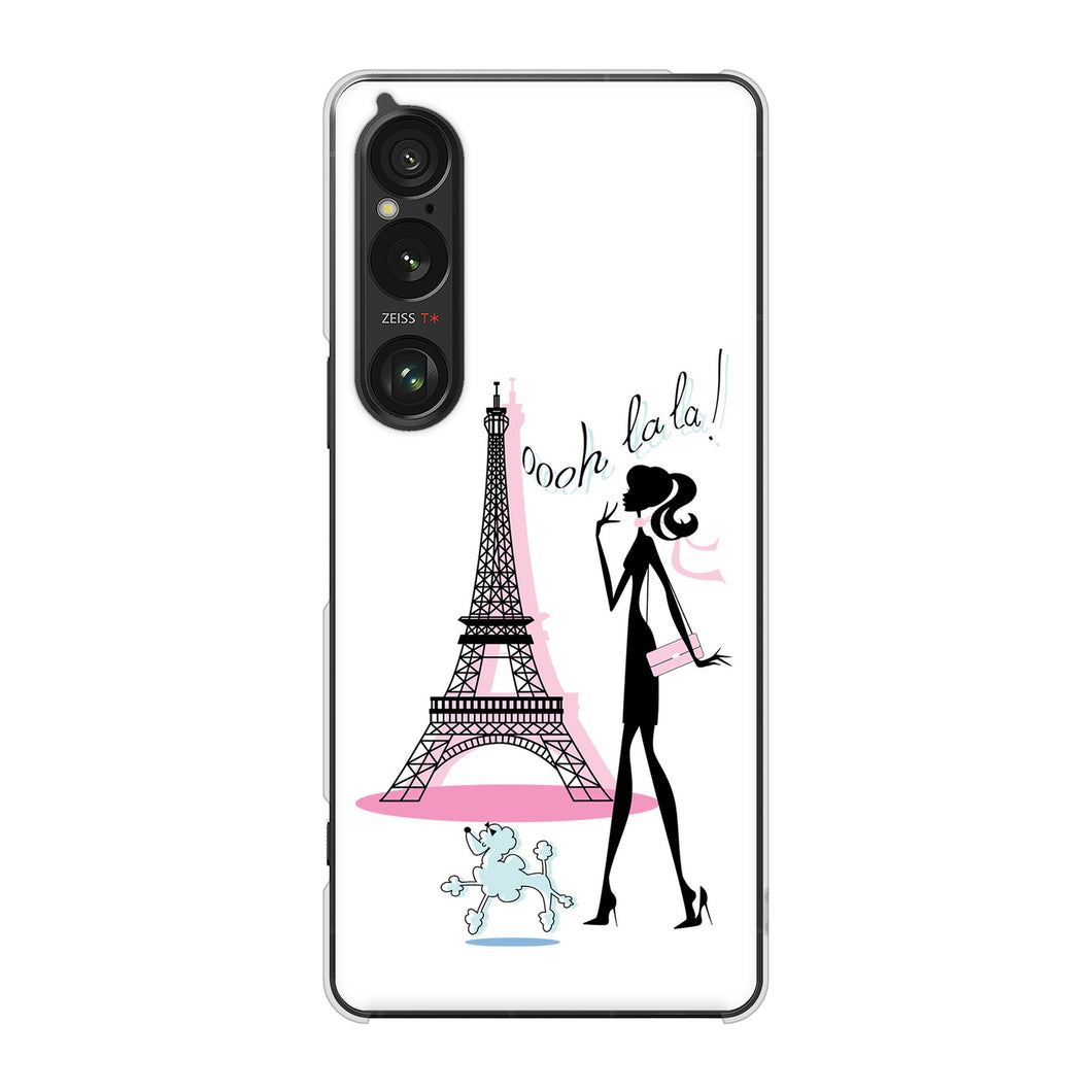 Xperia 1 VI A401SO SoftBank 高画質仕上げ 背面印刷 ハードケースLOVE フランス