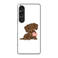 Xperia 1 VI A401SO SoftBank 高画質仕上げ 背面印刷 ハードケース 【394 I love ダックス】