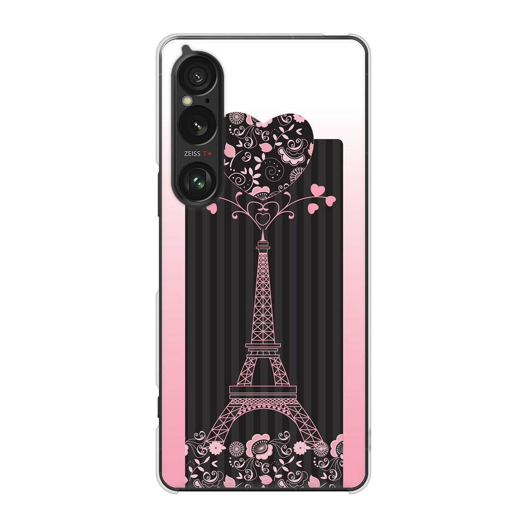 Xperia 1 VI A401SO SoftBank 高画質仕上げ 背面印刷 ハードケースLOVE フランス