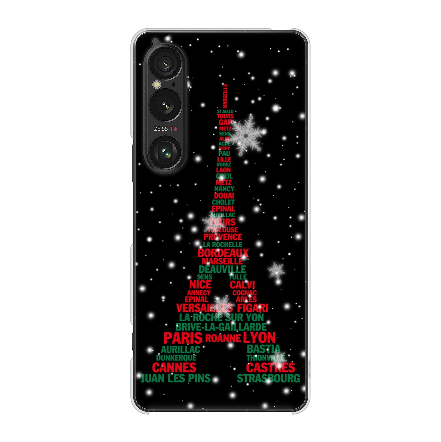 Xperia 1 VI A401SO SoftBank 高画質仕上げ 背面印刷 ハードケースエッフェル塔
