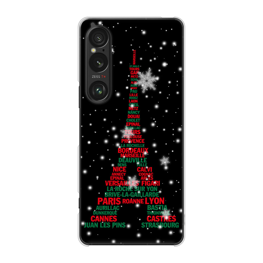 Xperia 1 VI A401SO SoftBank 高画質仕上げ 背面印刷 ハードケースエッフェル塔