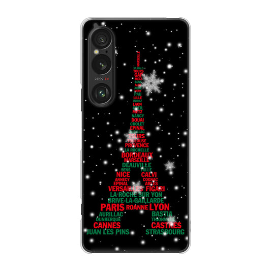 Xperia 1 VI A401SO SoftBank 高画質仕上げ 背面印刷 ハードケースエッフェル塔