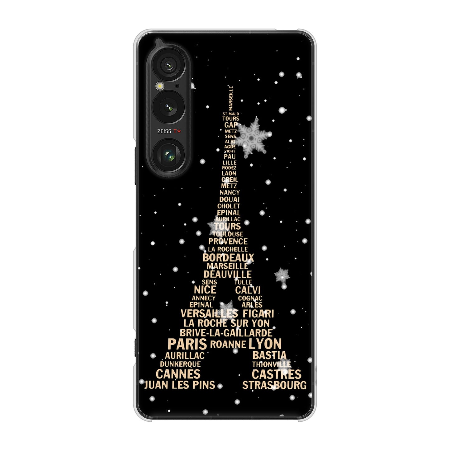 Xperia 1 VI A401SO SoftBank 高画質仕上げ 背面印刷 ハードケースエッフェル塔