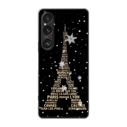 Xperia 1 VI A401SO SoftBank 高画質仕上げ 背面印刷 ハードケースエッフェル塔