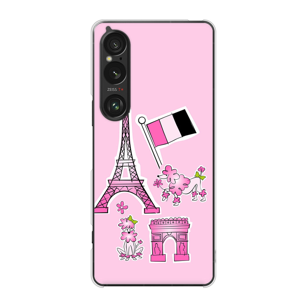 Xperia 1 VI A401SO SoftBank 高画質仕上げ 背面印刷 ハードケースLOVE フランス