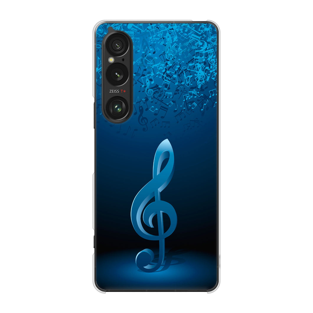 Xperia 1 VI A401SO SoftBank 高画質仕上げ 背面印刷 ハードケース音符