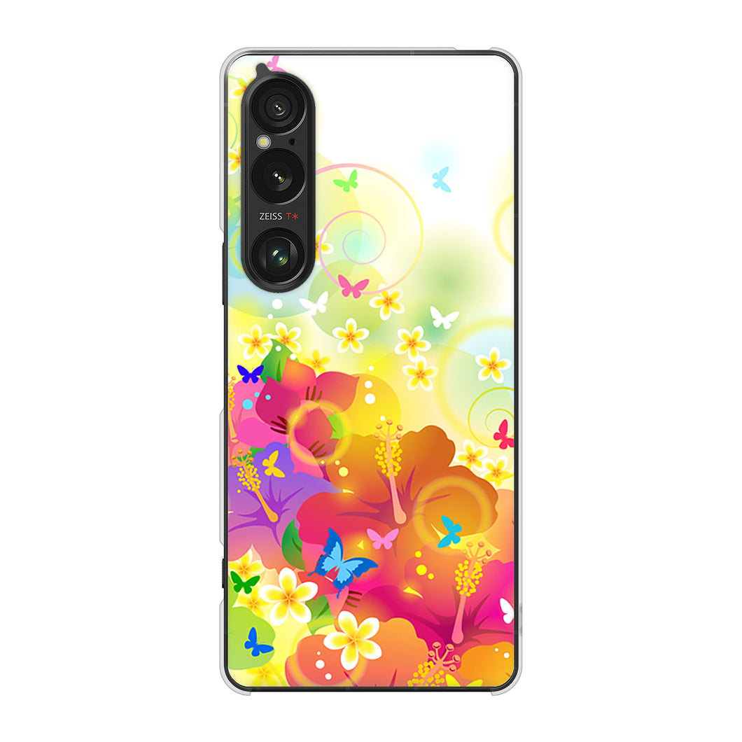 Xperia 1 VI A401SO SoftBank 高画質仕上げ 背面印刷 ハードケースバタフライ