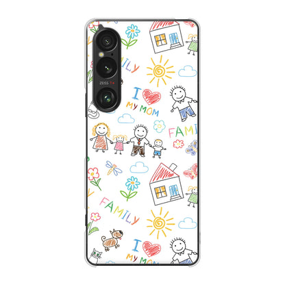 Xperia 1 VI A401SO SoftBank 高画質仕上げ 背面印刷 ハードケースカップル＆ファミリー