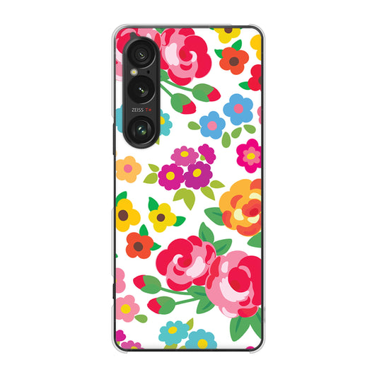 Xperia 1 VI A401SO SoftBank 高画質仕上げ 背面印刷 ハードケース 【776 5月のフラワーガーデン】