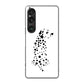 Xperia 1 VI A401SO SoftBank 高画質仕上げ 背面印刷 ハードケース 【1038 振り向くダルメシアン（WH）】