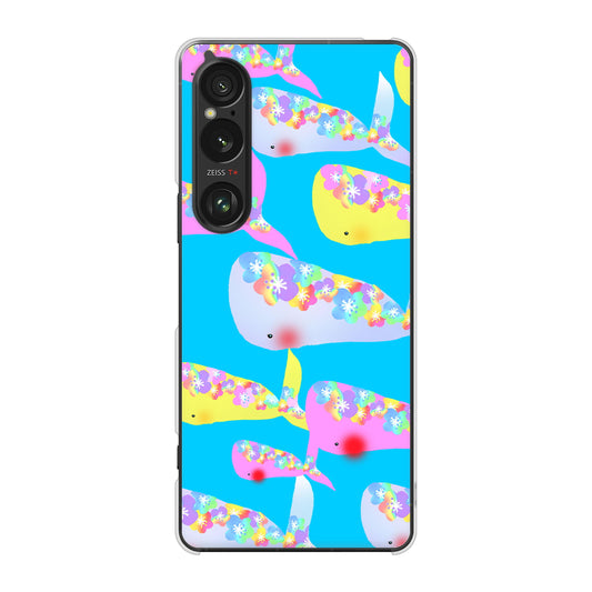 Xperia 1 VI A401SO SoftBank 高画質仕上げ 背面印刷 ハードケース 【1045 くじらの仲間】