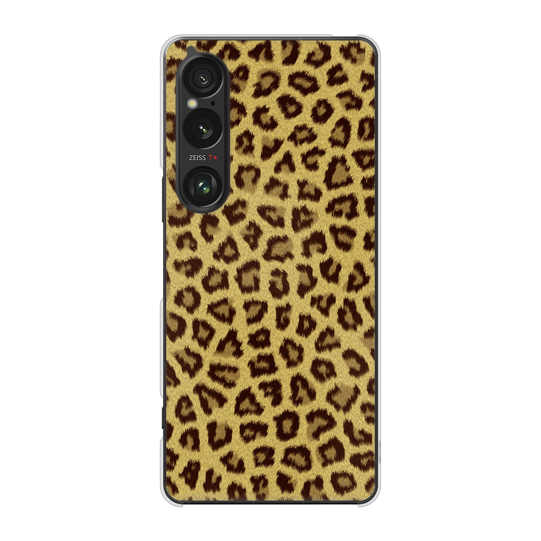Xperia 1 VI A401SO SoftBank 高画質仕上げ 背面印刷 ハードケースヒョウ柄ベーシックS