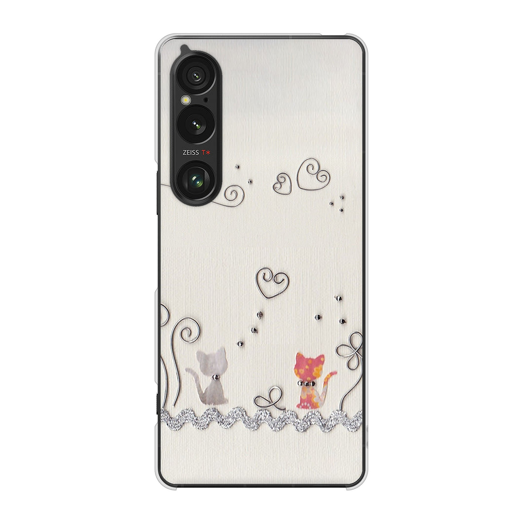 Xperia 1 VI A401SO SoftBank 高画質仕上げ 背面印刷 ハードケースクラフト写真ネコ