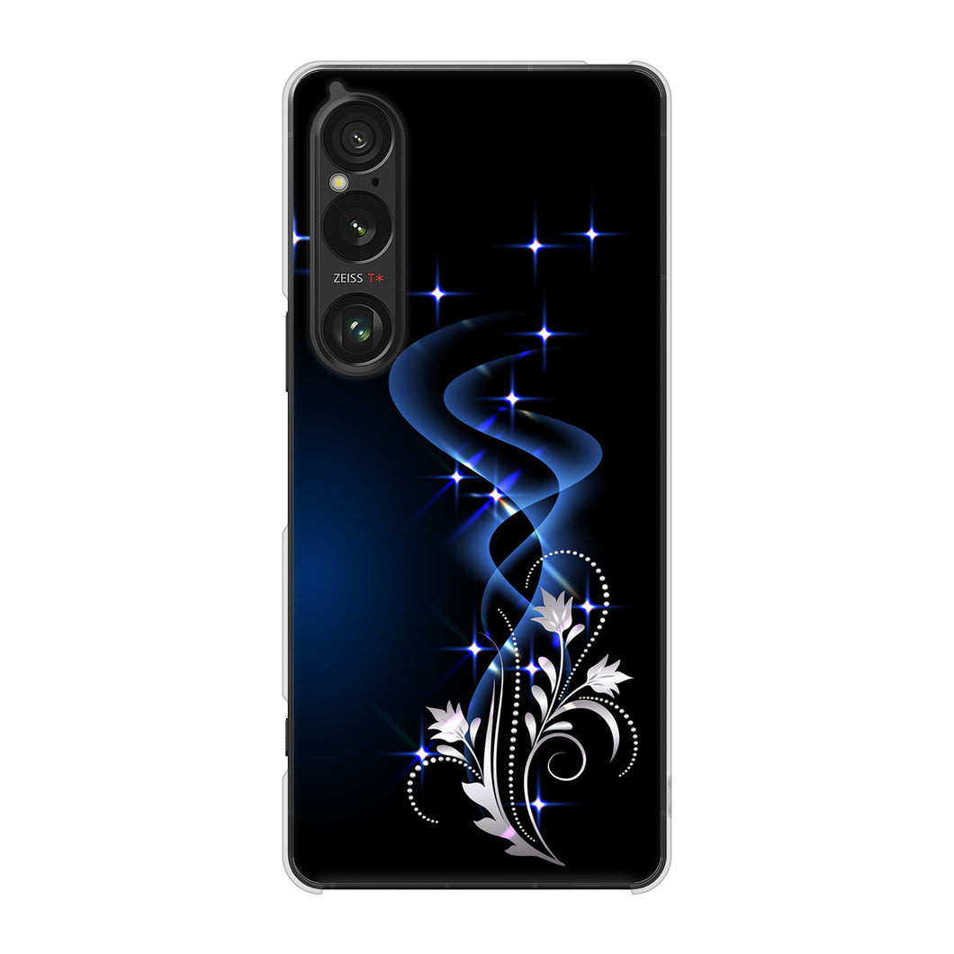 Xperia 1 VI A401SO SoftBank 高画質仕上げ 背面印刷 ハードケース 【1278 華より昇る流れ】