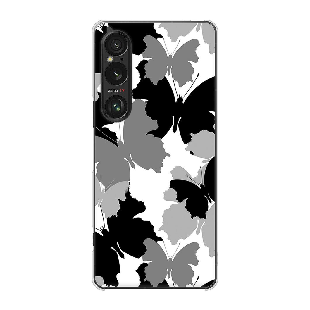 Xperia 1 VI A401SO SoftBank 高画質仕上げ 背面印刷 ハードケース 【1336 夜の蝶】