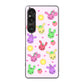 Xperia 1 VI A401SO SoftBank 高画質仕上げ 背面印刷 ハードケースむかいあぐる フルーツうさぎのブルーラビッツ
