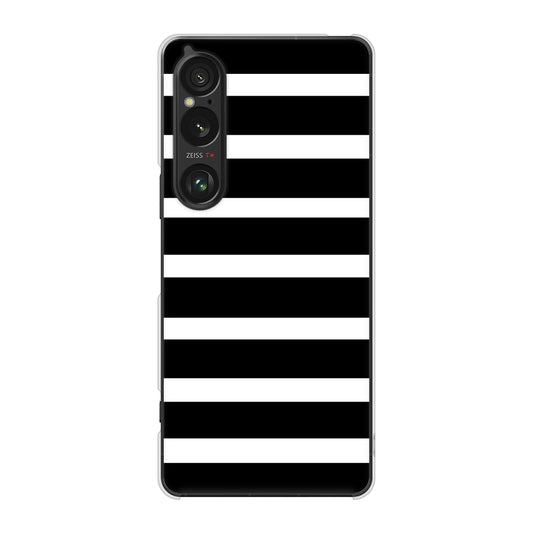 Xperia 1 VI A401SO SoftBank 高画質仕上げ 背面印刷 ハードケースシンプルボーダー