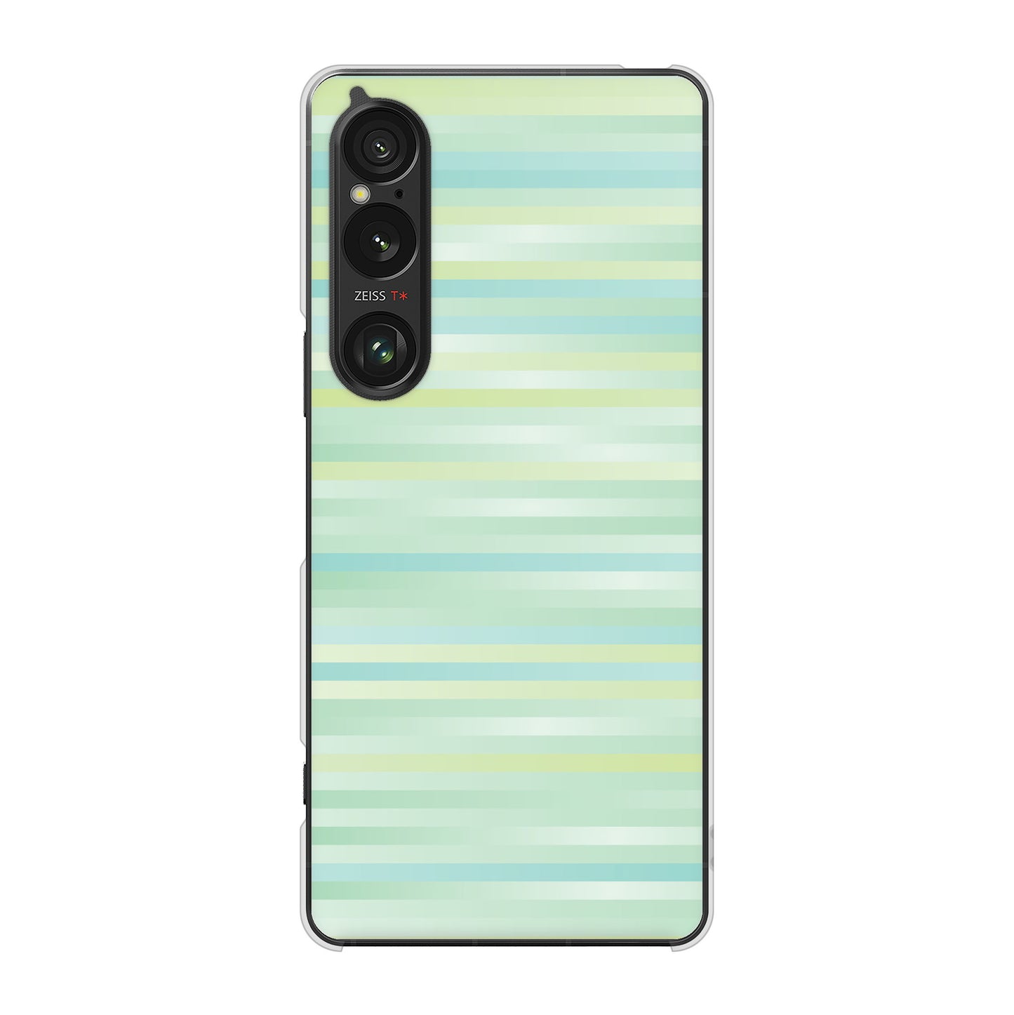 Xperia 1 VI A401SO SoftBank 高画質仕上げ 背面印刷 ハードケースグラデーションボーダー