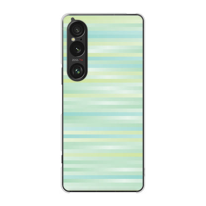 Xperia 1 VI A401SO SoftBank 高画質仕上げ 背面印刷 ハードケースグラデーションボーダー