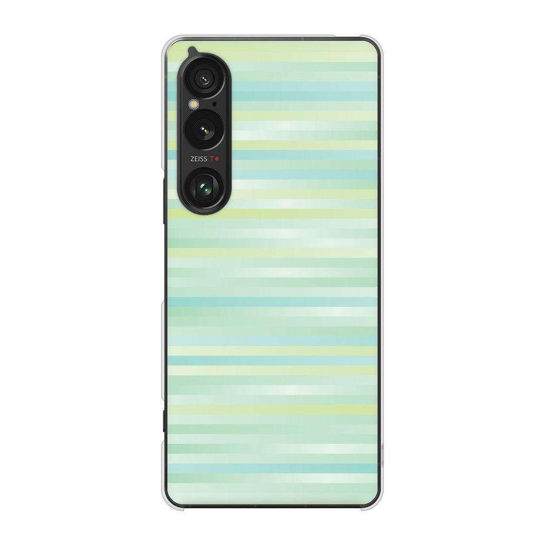 Xperia 1 VI A401SO SoftBank 高画質仕上げ 背面印刷 ハードケースグラデーションボーダー