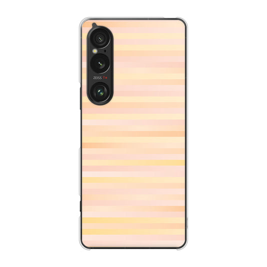 Xperia 1 VI A401SO SoftBank 高画質仕上げ 背面印刷 ハードケースグラデーションボーダー